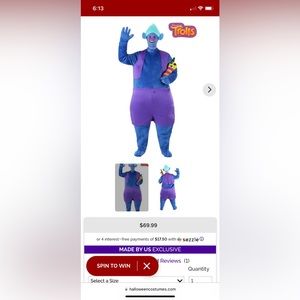 Biggie from Trolls costume